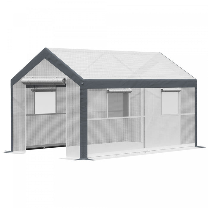 Outsunny Serre Robuste 7' X 12' X 7', Tente De Croissance De Graines, Blanc
