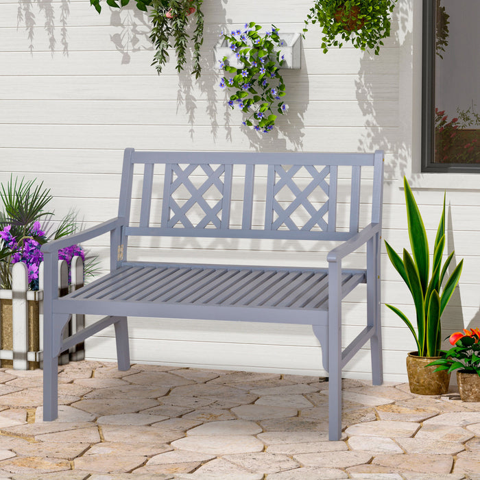 Banc De Jardin Pliable Outsunny, Gris