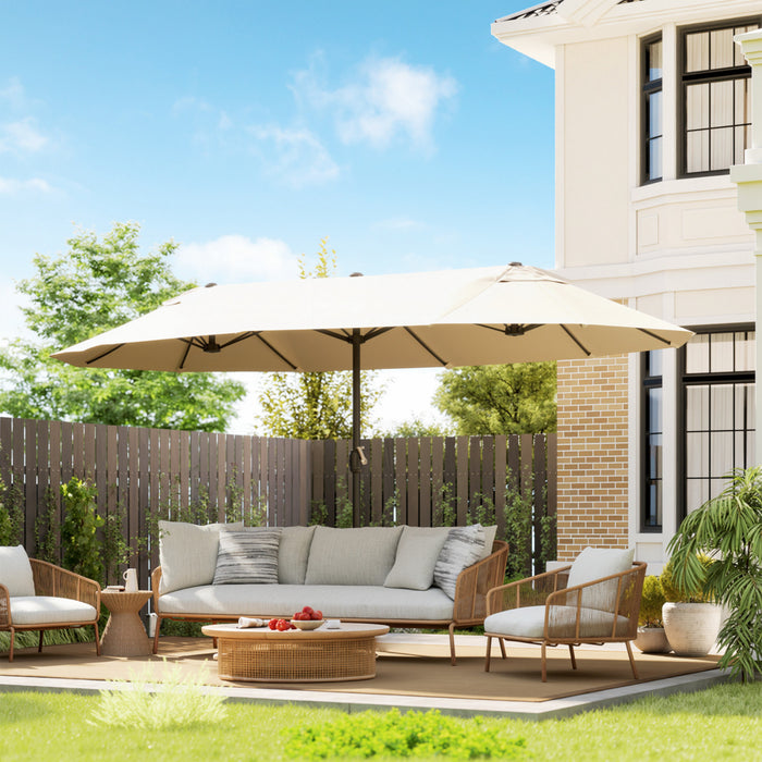 Outsunny Parasol Creme