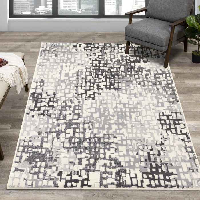 Carpette pixelisée Florence pour l’intérieur - 4 pi 7 po x 6 pi 7 po