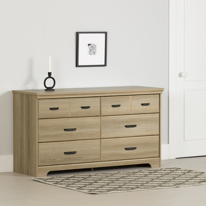 Versa Commode 6 Tiroirs - Frene Naturel
