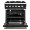 Forno Marco 30-inch Gas Range Black ,4.32 cu.ft - FFSGS6277-30BLK | Cuisiniere a gaz Marco 30 pouces noire, 4,32 pi³ – FFSGS6277-30BLK