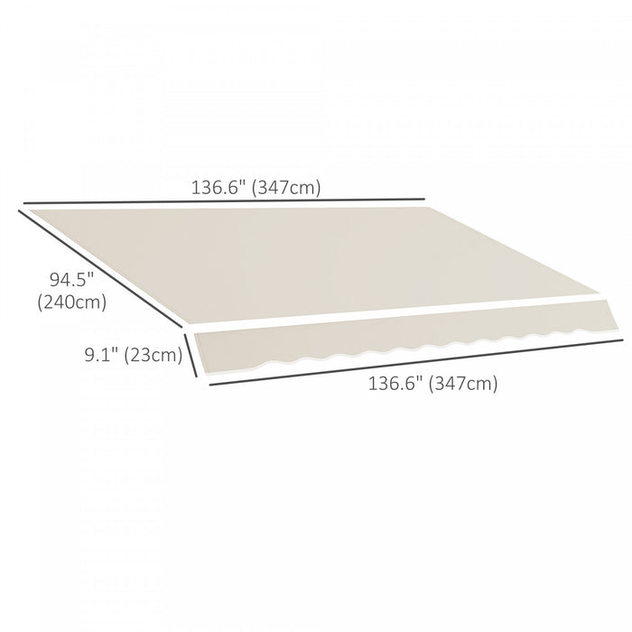 Outsunny Remplacement Dehousse D'auvent Exterieur En Tissu 11'x8'