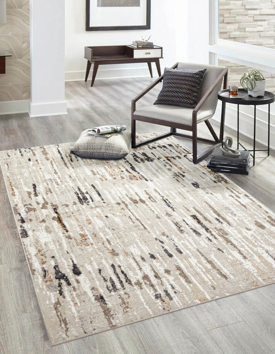 Tapis Contemporain/Moderne Juniper 8'0\" x 10'0\" en Taupe