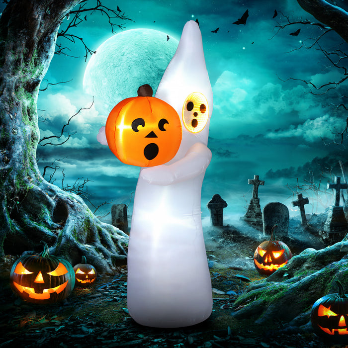 Outsunny Fantome D'halloween Gonflable De 8 Pi, Affichage De Cour Led