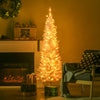 HOMCOM 5' Prelit Artificial Christmas Tree with Warm White LED Lights