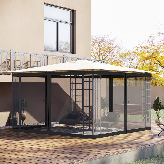 Outsunny Murs D'ecran De Moustiquaire De Remplacement De Gazebo 12' X 12'