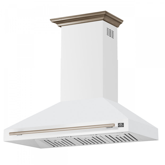 Hotte de cuisiniere murale Aria de 48 po, blanc-FRHWM5095-48WHT