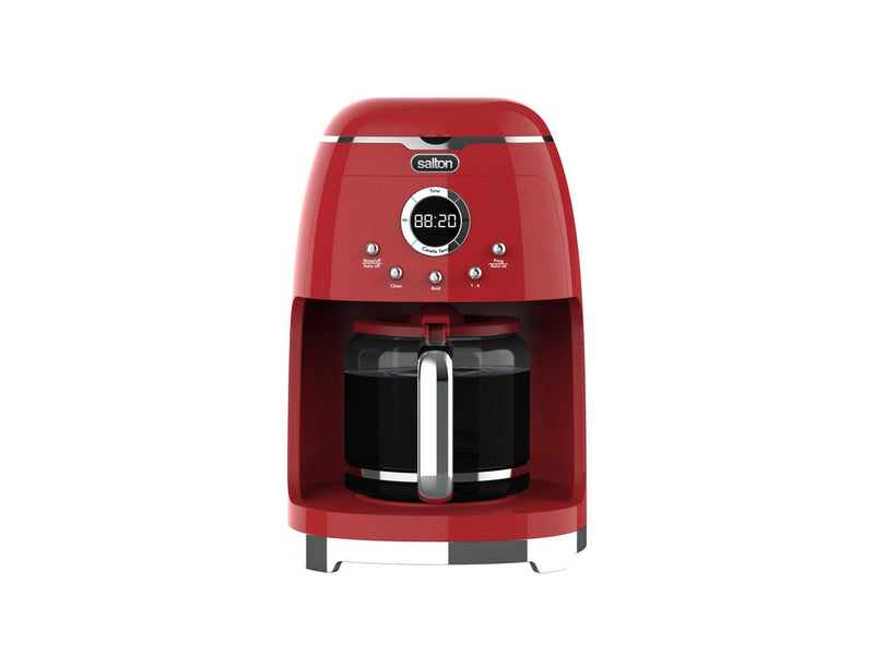 Salton cafetiere numerique de 12 tasses NuRetro - cerise cosmique
