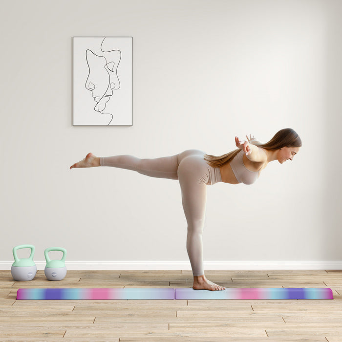 Soozier Poutre D'equilibre De Gymnastique Pliable De 7,7 Pi, Multicolore