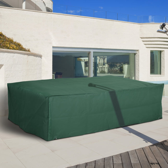 Housse De Mobilier De Patio D'exterieur Outsunny 97 Po X 65 Po X 26 Po, Impermeable, Verte