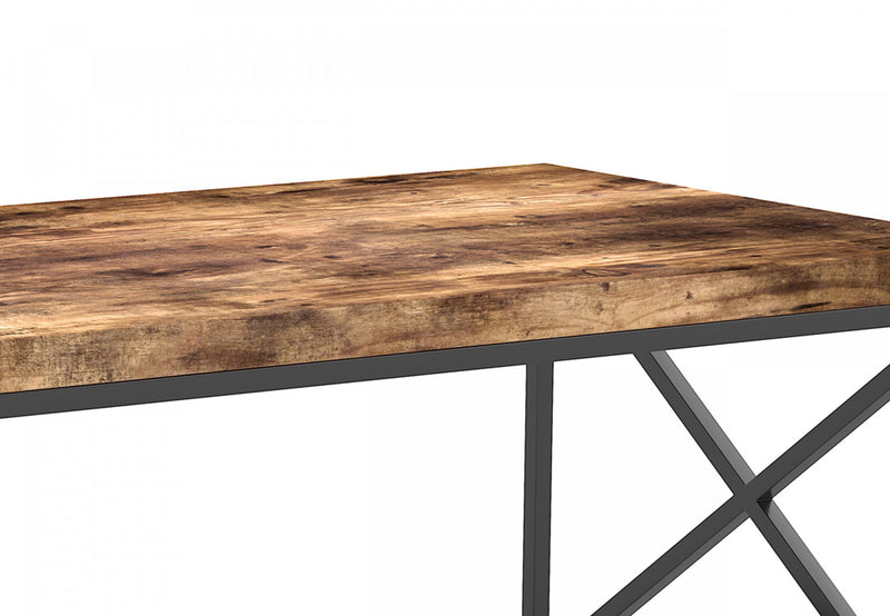 Table à café de 44 po en bois recyclé avec métal noir