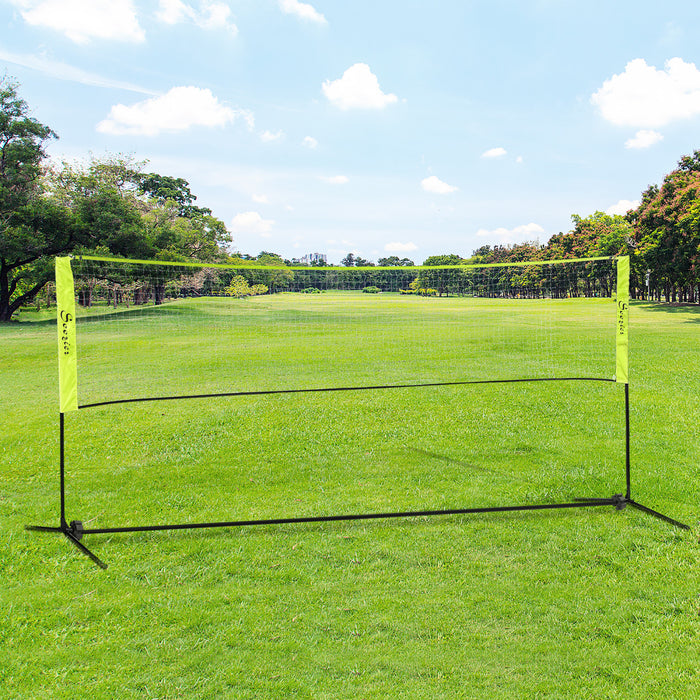 Soozier Filet de Badminton 14pi, pour Volleyball, Tennis, Pickleball, jaune