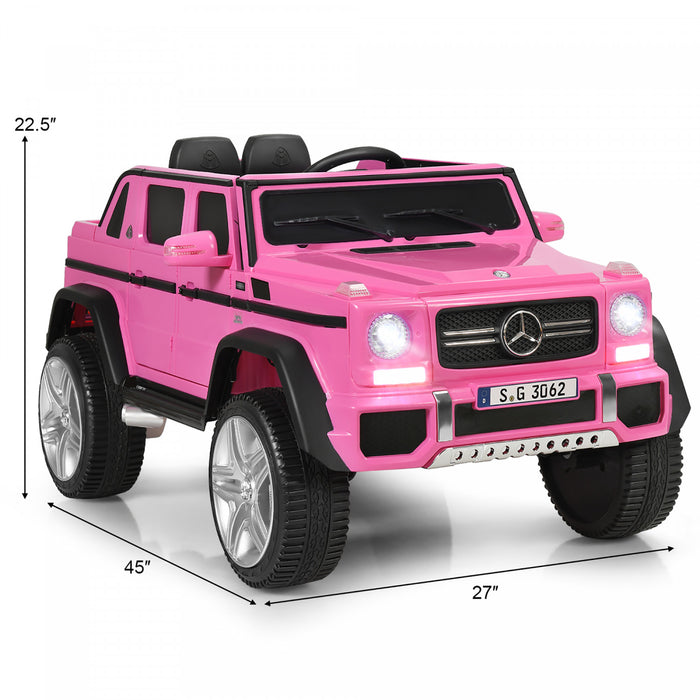 12v Autorise Mercedes-benz Enfants Roulent Sur La Voiture Rc Vehicules Motorises W / Tronc Rose