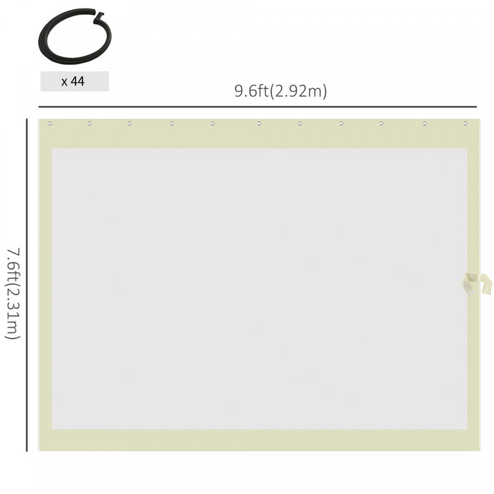 Outsunny Parois Laterales Pour Pavillon De Jardin En Maille Avec 4 Panneaux, Fermetures Eclair, Anneaux En C Pour Gazebos De Terrasse De 3 X 3 M, (paroi Laterale Uniquement), Beige