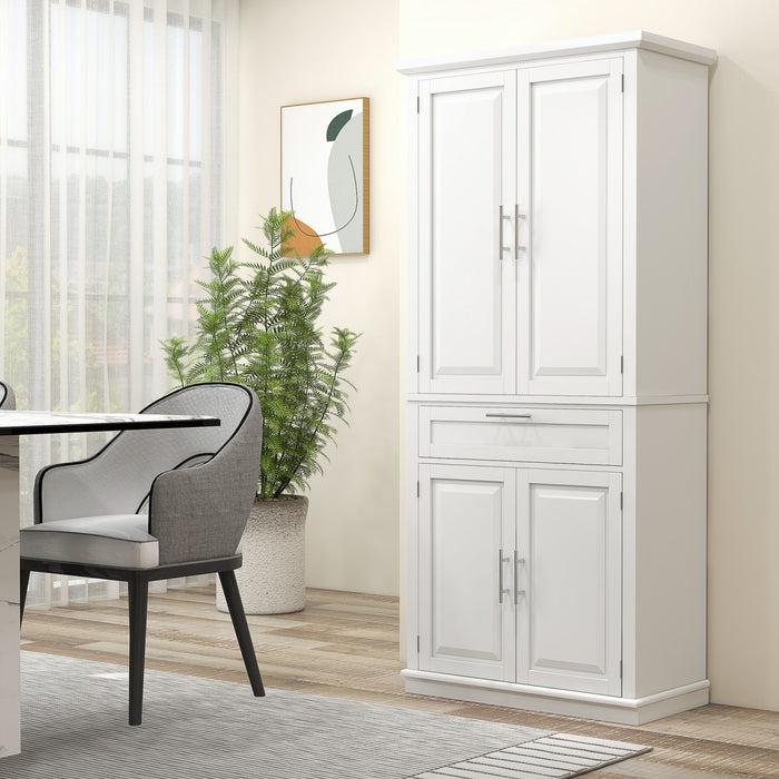 HOMCOM Armoire de rangement pour garde-manger 72\", etageres reglables