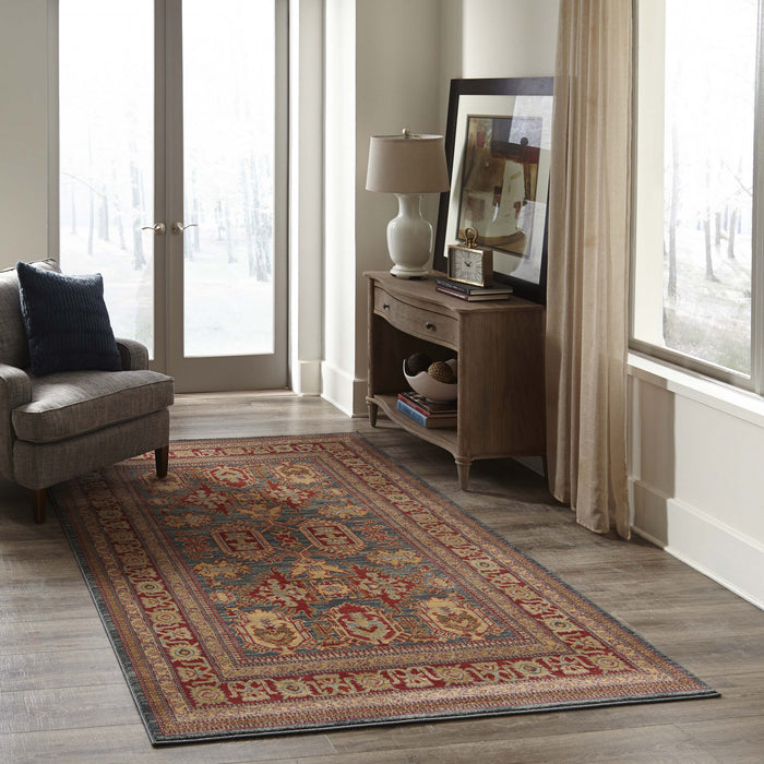 Tapis Traditionnel Lena 9'3\" x 12'6\" en Bleu