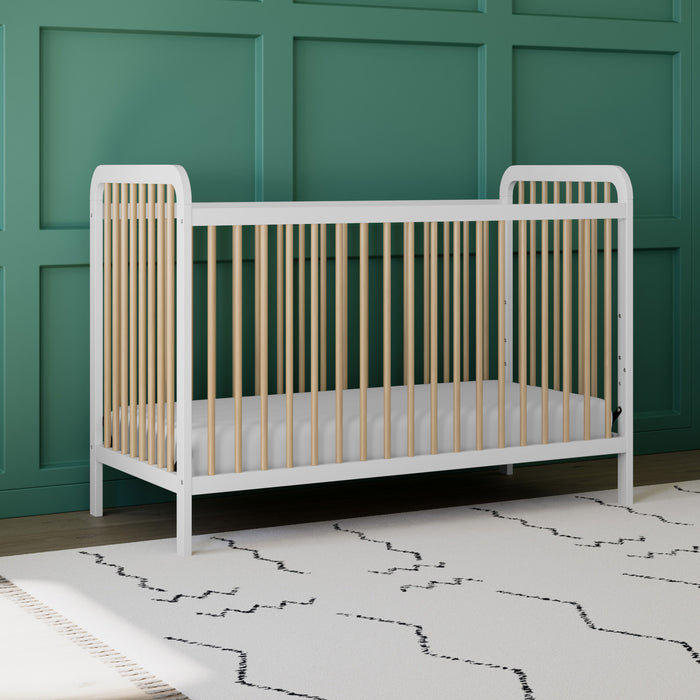 Storkcraft Pasadena Lit de bebe convertible 3-en-1 - Blanc avec bois clair