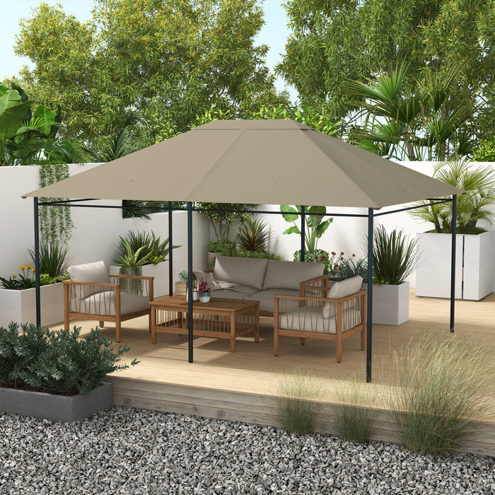 Outsunny 10' X 13' Couverture De Toit De Remplacement, Kaki