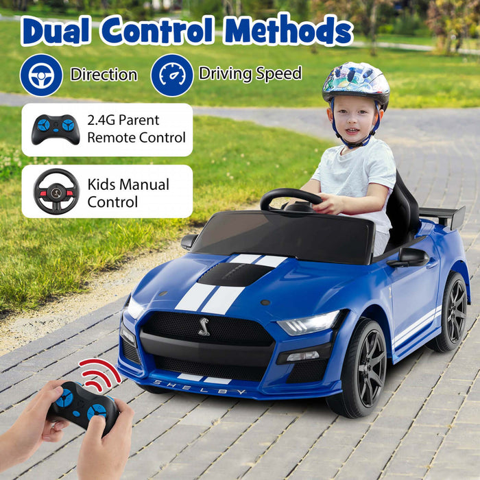 Costway 12v License Ford Mustang Shelby Gt500 Enfants Ride Sur Voiture Avec Telecommande Navy