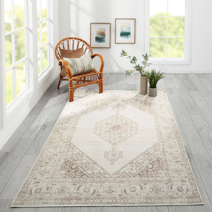 Tapis Traditionnel Maude 7'10\" x 10'6\" en brun