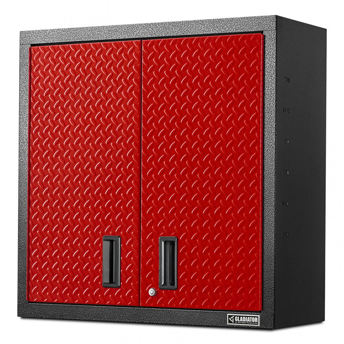 Armoire murale GearBox de série Premier de 30 po de Gladiator - bande de roulement rouge