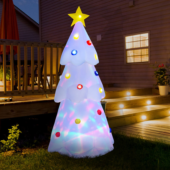 Homcom Sapin De Noel Gonflable Blanc