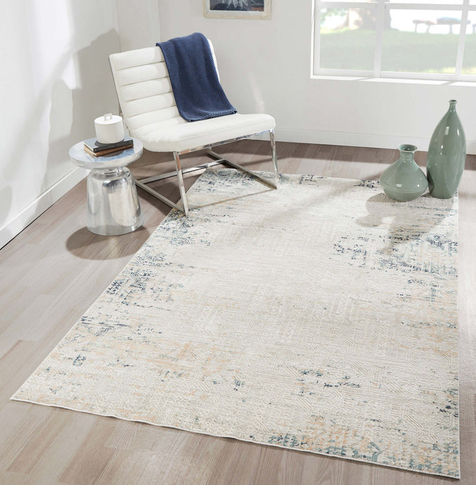 Tapis Traditionnel Amber 7'9\" x 9'10\" en Gris