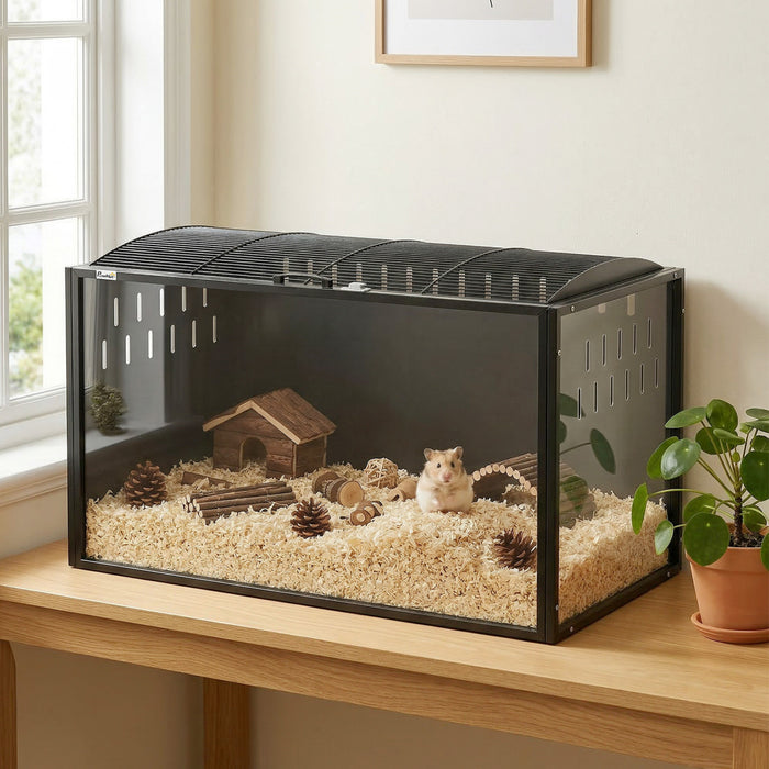 PawHut cage pour hamster grand format avec structure en acier anti-rongeur