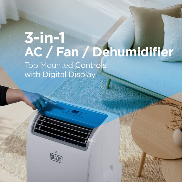 Climatiseur portatif intelligent Black+Decker de 14 000 BTU - BPACT14WT