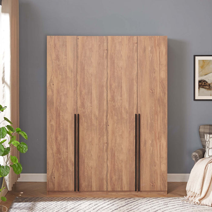 Armoire moderne Lee 2 pieces en brun dore