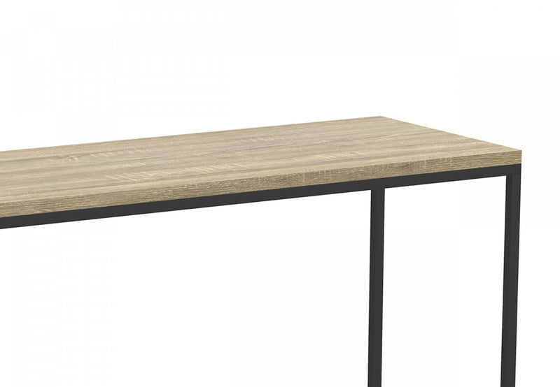 Console moderne de 31 po - taupe foncé avec métal noir