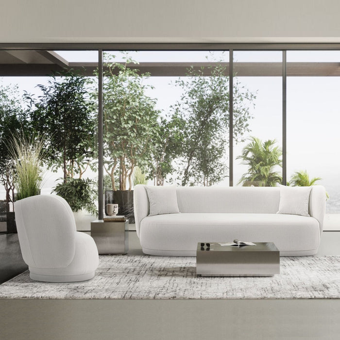 Ensemble de canape moderne Siri 2 pieces en creme