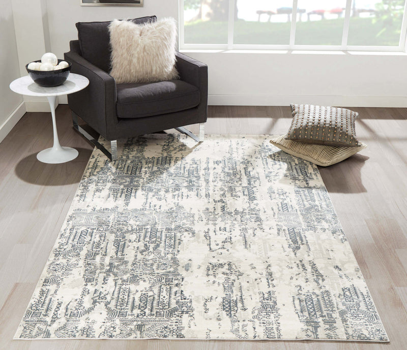 Tapis Traditionnel Claudia 7'9\" x 9'10\" en Gris