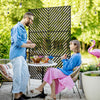 Outsunny Metal Privacy Screen W/ Vis D'expansion Diviseur, Triangle