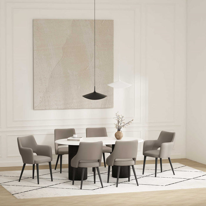 Ensemble de 6 chaises de salle a manger Tremont Modern en taupe