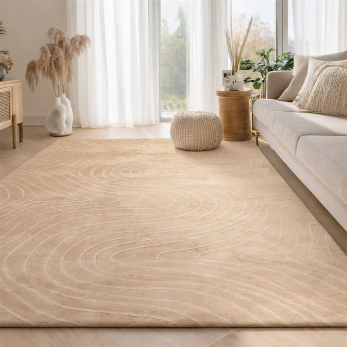 Tapis Lavable/Contemporain Somos 8'0\" x 10'0\" en Beige