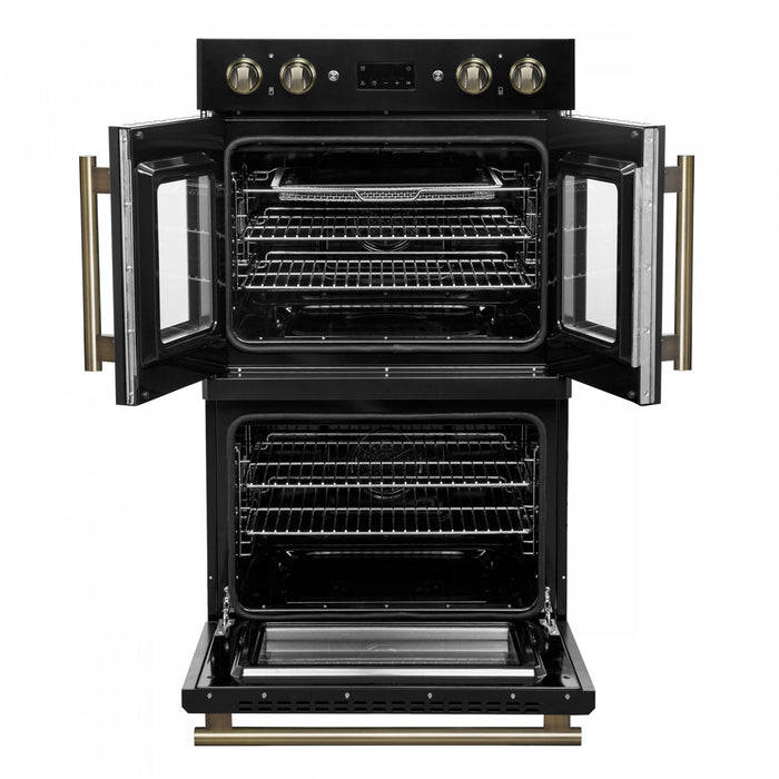 Four mural electrique double Asti 30 pouces, noir, 7,36 pi³ - FBOEL1340-30BLK