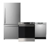  Ensemble de 3 électroménagers Hisense pour la cuisine - titane et acier inoxydable - HI08KPK3