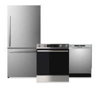 Ensemble de 3 électroménagers Hisense pour la cuisine - titane et acier inoxydable - HI08KPK3