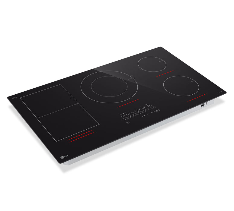 Surface de cuisson intelligente à induction LG de 36 po avec élément UltraHeatMC de 5,0 kW - noire - CBIH3617BE