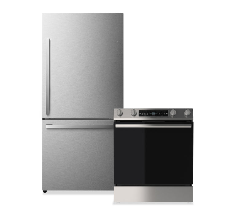 Ensemble de 2 électroménagers Hisense pour la cuisine - titane et acier inoxydable - HI08KPK2