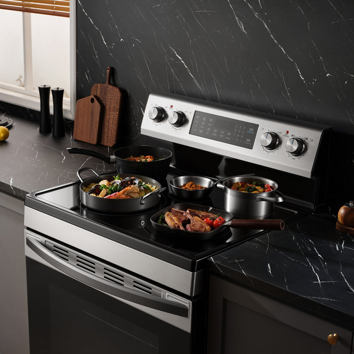 Cuisinière électrique amovible Midea de 6,3 pi3 avec friture à air - acier inoxydable - MER30A15ASTC