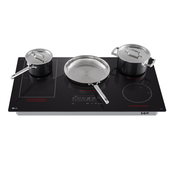 Surface de cuisson intelligente à induction LG de 36 po avec élément UltraHeatMC de 5,0 kW - noire - CBIH3617BE