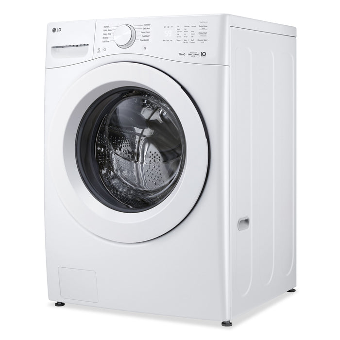 Laveuse LG à chargement frontal à très grande capacité de 5,2 pi3 avec lavage avec IA - blanche - WM3420CW