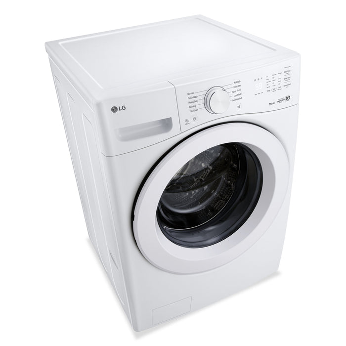 Laveuse LG à chargement frontal à très grande capacité de 5,2 pi3 avec lavage avec IA - blanche - WM3420CW
