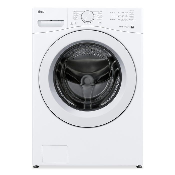 Laveuse LG à chargement frontal à très grande capacité de 5,2 pi3 avec lavage avec IA - blanche - WM3420CW