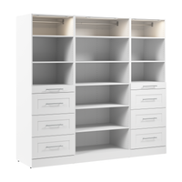 Système de garde-robe et pièce-penderie modulaire Florence de Bestar de 85 po avec éclairages à DEL,