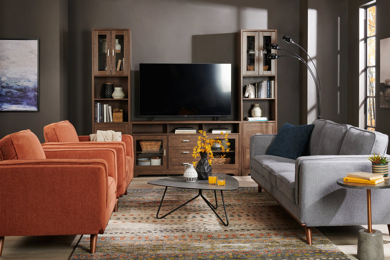 Table d'appoint Rosalee de 18 po - dessus et base en ciment gris