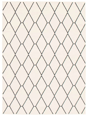 Carpette August blanchebleu marine 5 pi 3 po x 7 pi 3 po